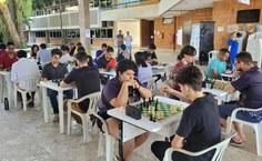 Registro do 20º torneio de xadrez realizado em dezembro passado no prédio da Reitoria