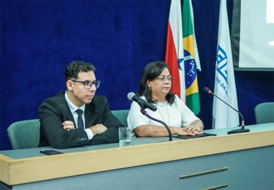 Douglas Alencar e Luciana Bandeira durante evento no Pará