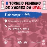 Ufal abre inscrições para segunda edição de Torneio Feminino de Xadrez