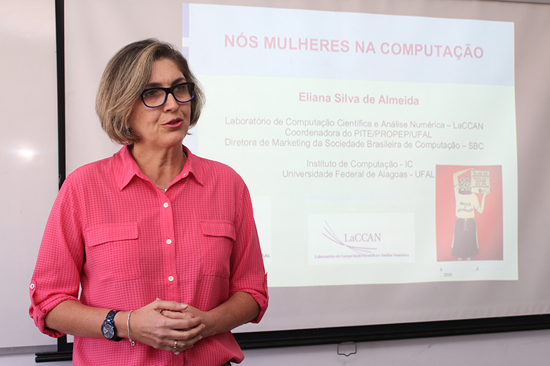 Professora do Profnit e membro da Pró - reitoria de Pesquisa e Pós - graduação, Eliana Almeida falou da importância do Profnit para Alagoas (Foto - Thiago Prado)