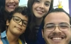 Conceição de Santana com a família